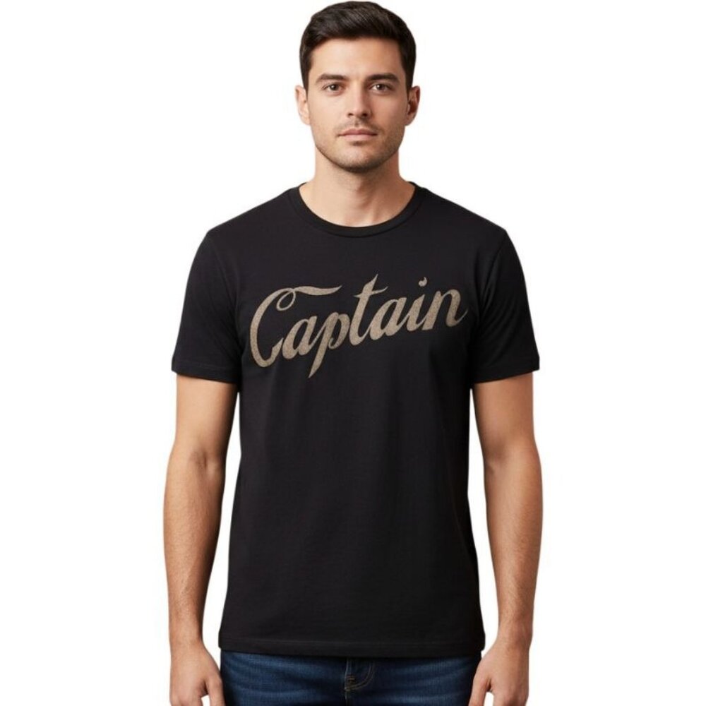 Guess Captain Graphic T-Shirt M Cotton Crew Neck Tee Mall Goth Rock N Roll